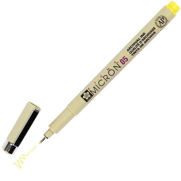 Picture of Sakura Pigma Micron Pen - 05 (Yellow)