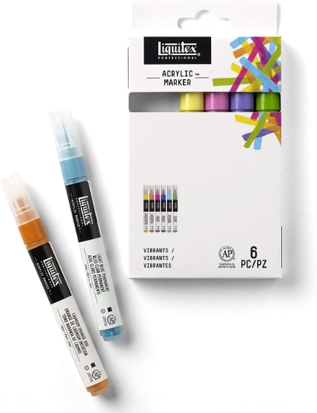 Picture of Liquitex Acrylic Vibrants Markers - Set of 6