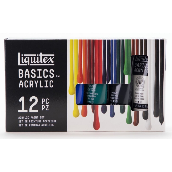 Picture of Liquitex Basics Acrylic Colours - Set of 12 (22ml)