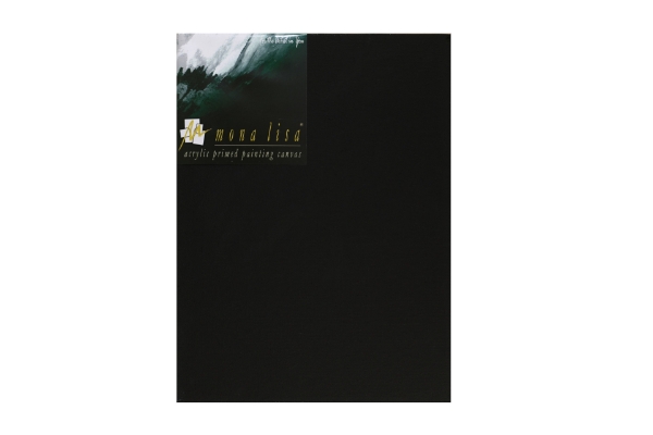 Picture of Monalisa Black Canvas Board 12x16 inch