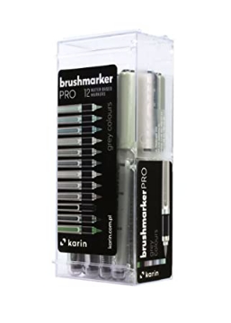 Picture of Karin Brushmarker PRO Grey Colours Set of 12