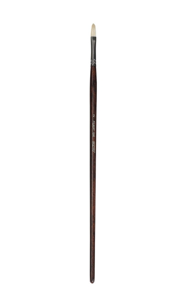 Picture of Brustro Series - 1008 White Bristle Filbert Brush No.2