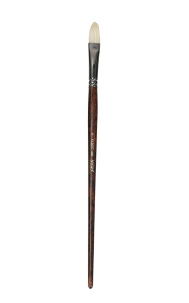 Picture of Brustro SR-1008 White Bristle Flibert Brush No.8