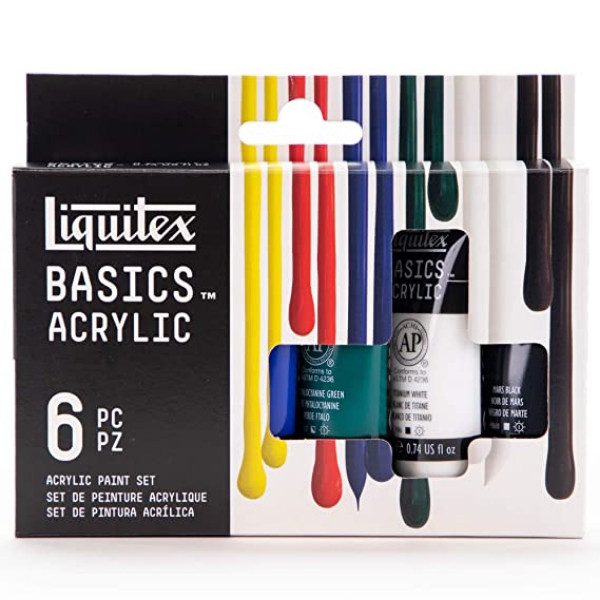 Picture of Liquitex Basics Acrylic Colours - Set of 6 (22ml)