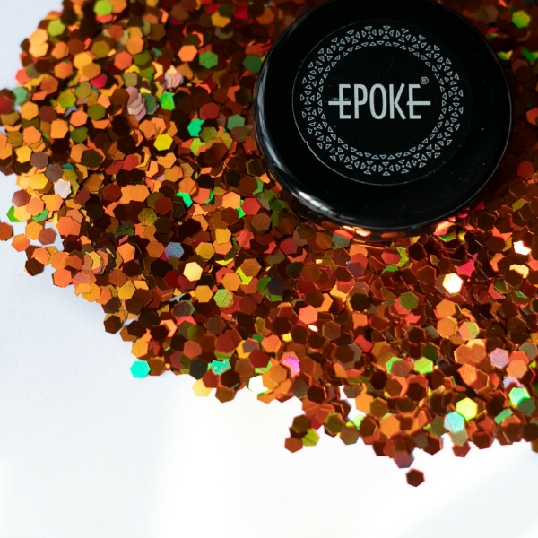 Picture of EPOKE Glitter Series Orange Holo Chunky