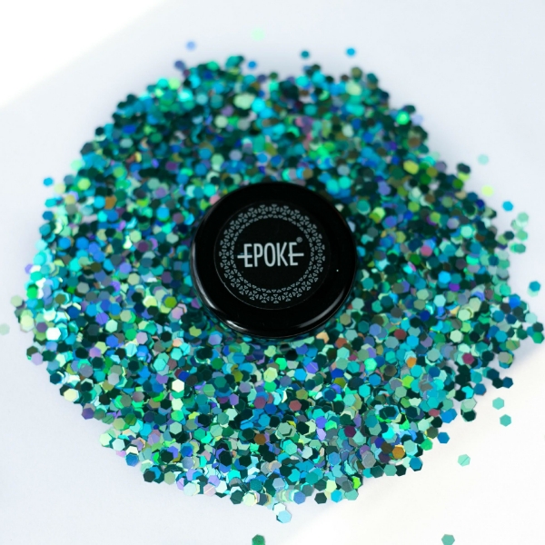 Picture of Epoke Glitter Series Teal Holo Chunky 15G