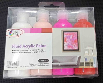 Picture of HS Fluid Acrylic Paint 100mlx4 Set - Pink Shade
