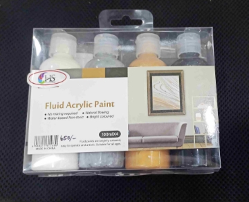 Picture of HS Fluid Acrylic Paint 100mlx4 Set - Brown Shade