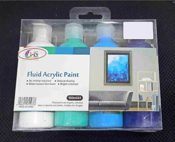 Picture of HS Fluid Acrylic Paint 100mlx4 Set - Blue Shade