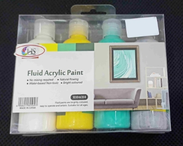 Picture of HS Fluid Acrylic Paint 100mlx4 Set - Green Shade