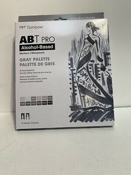 Picture of Tombow ABT Pro Alcohol Based Markers Set of 12- Gray