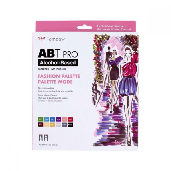 Picture of Tombow ABT Pro Alcohol Based Markers Set of 12- Fashion