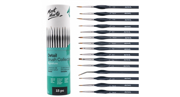 Picture of Mont Marte Detail Brush Collection Set - 15 Pieces