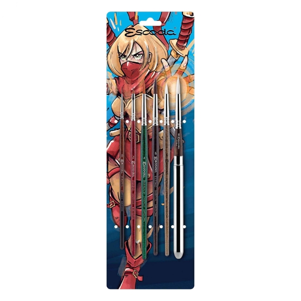 Picture of Escoda Synthetic Illustration Brush Set Series 6560