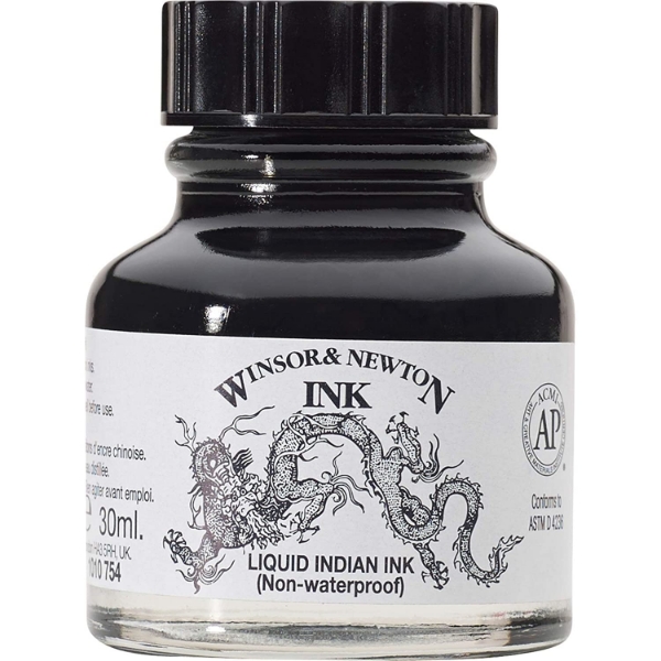 Picture of Winsor & Newton Black Indian Ink 30ml