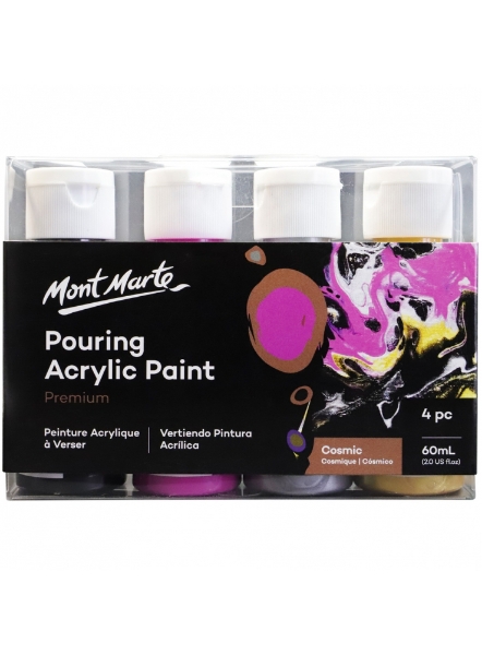 Picture of Mont Marte Pouring Acrylic Paint - Set of 4 Cosmic (60ml)