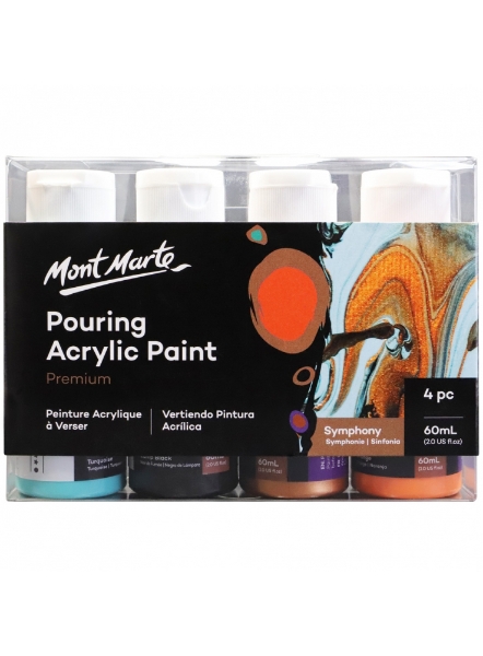 Picture of Mont Marte Pouring Acrylic Paint - Set of 4 Symphony (60ml)