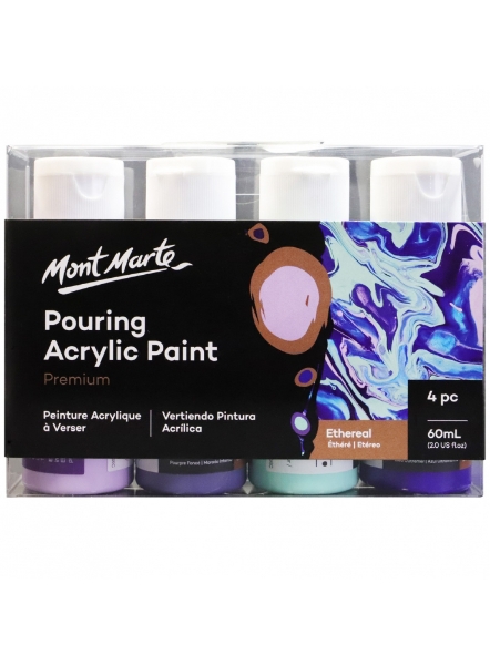 Picture of Mont Marte Pouring Acrylic Paint - Set of 4 Ethereal (60ml)