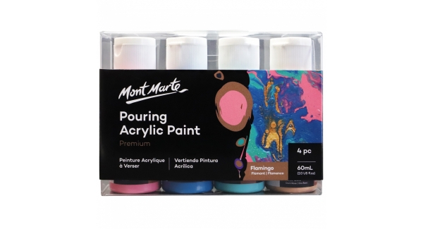 Picture of Mont Marte Pouring Acrylic Paint - Set of 4 Flamingo (60ml)