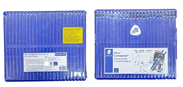 Picture of Staedtler Mars Lumograph and Mars Lumograph Black Pencils Set of 24 (Assorted Degrees)
