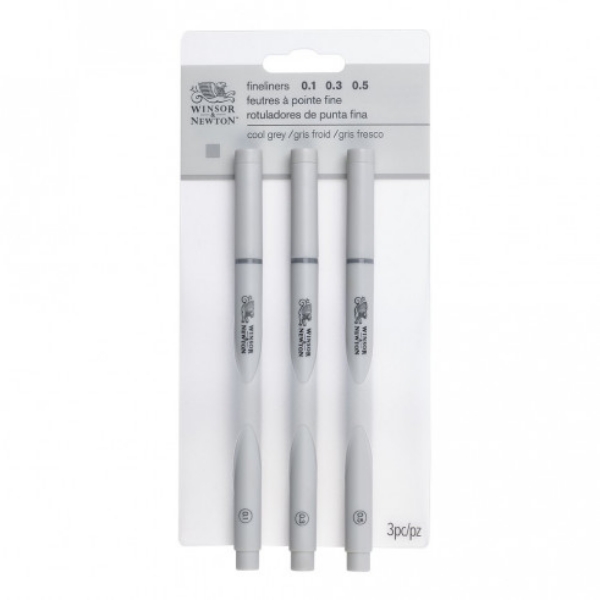 Picture of Winsor & Newton Fineliners Assorted Set of 3 (Cool Grey)