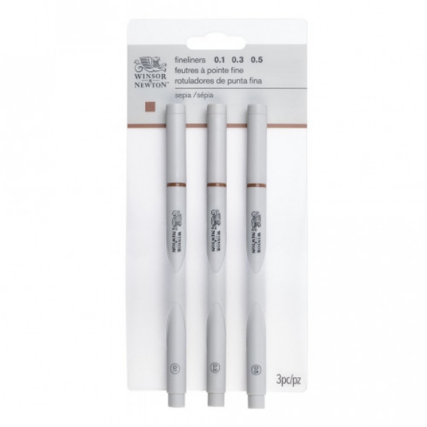 Picture of Winsor & Newton Fineliners Assorted Set of 3 (Sepia)