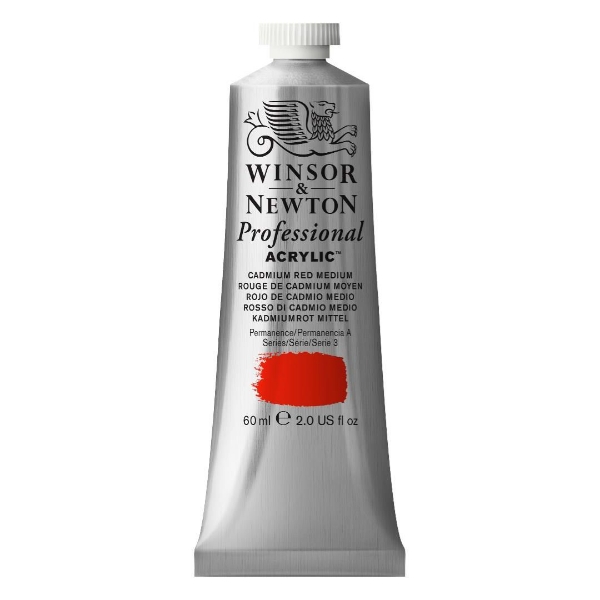 Picture of Winsor & Newton Professional Acrylic Colour 60ml - Cadmium Red Med (S-3)