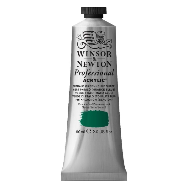 Picture of Winsor & Newton Professional Acrylic Colour 60ml - Phthalo Green (Blue Shade) (S-2)
