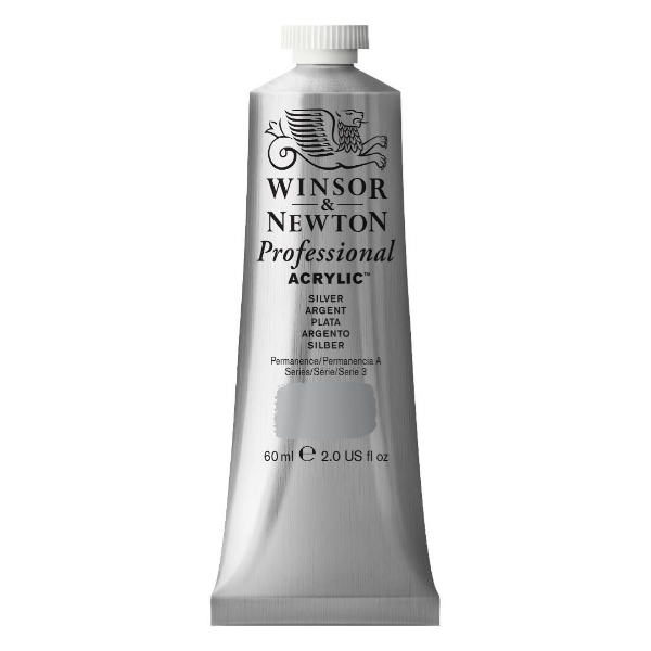 Picture of Winsor & Newton Professional Acrylic Colour 60ml - Silver (S-3)
