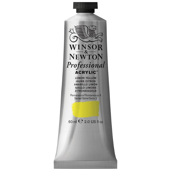 Picture of Winsor & Newton Professional Acrylic Colour 60ml - Lemon Yellow (S-2)