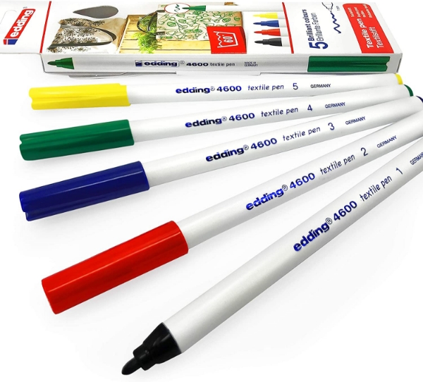 Picture of Edding Textile Pen 1mmSet of 5 4-4600-5