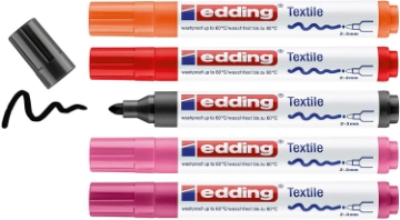 Picture of Edding Textile Marker 2-3mm Set of 5 4-4500-5999