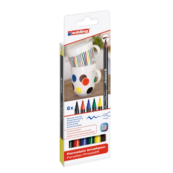 Picture of Edding Porcelain BrushPen 1.4m Set of 6  series 4200/6s