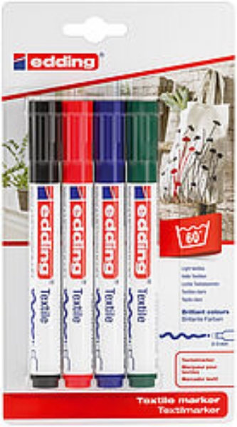 Picture of Edding Textile Marker 2-3mm Set of 4-4500-1099