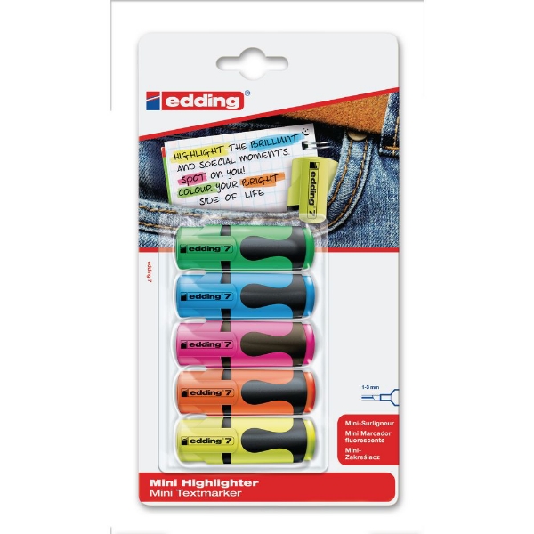 Picture of Edding Mini Highlighter Set of 5 (4-7-5-1999)