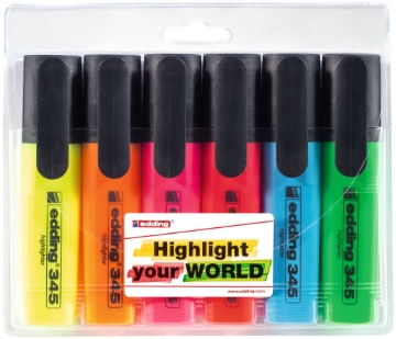 Picture of Edding 345 Highlighter Text Marker 2.5mmSet of 6