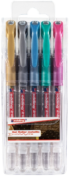 Picture of Edding Gel Roller MetallicPen Set of 5(4-2185-5999