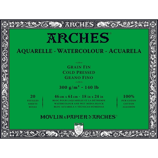 Picture of Arches Watercolor Block Cold Pressed - 300gsm (18x24")