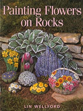 Picture of Painting Flowers on Rocks by Lin Wellford