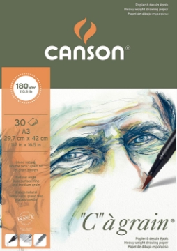 Picture of Canson "C"a' grain Polypack 180 gsm A3 29.7x42cm