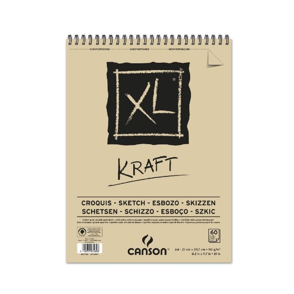 Picture of Canson XL Kraft Lined Spiral Album 90 gsmA4 21x29.7cm
