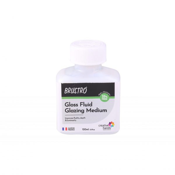 Picture of Brustro Professional Gloss Fluid Glazing Medium 100ml (75ml + 25ml Free)