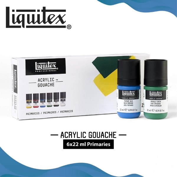 Picture of Liquitex Acrylic Gouache Primaries - Set of 6 (22ml)