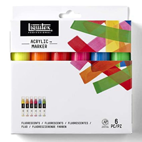 Picture of Liquitex Fluorescent Acrylic Markers - Set of 6