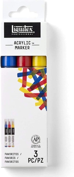 Picture of Liquitex Favourites Acrylic Markers - Set of 3