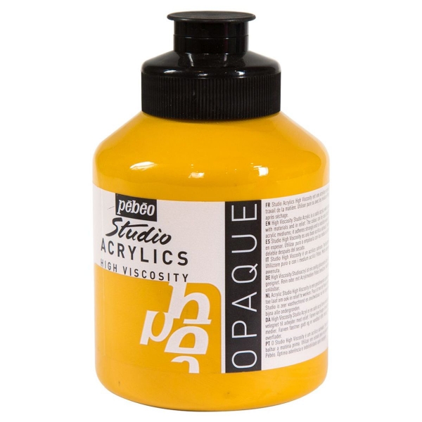 Picture of Pebeo Studio Acrylic High Viscosity - 500ml Yellow Ochre (027)