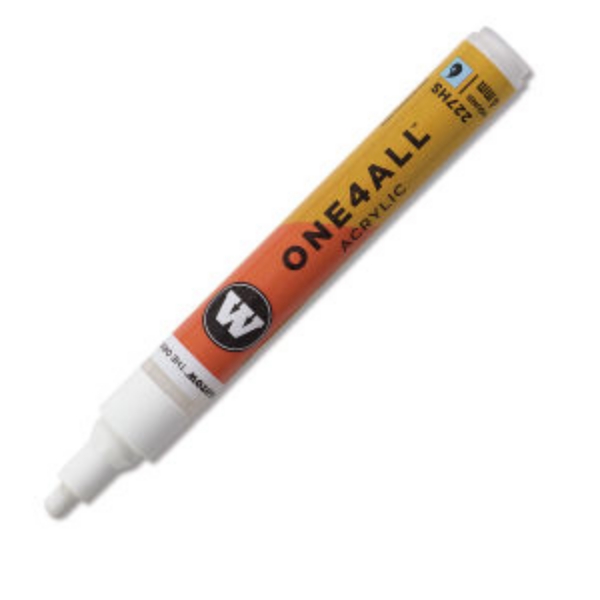 Picture of Molotow One 4 All Acrylic  Marker 4Mm Signal White