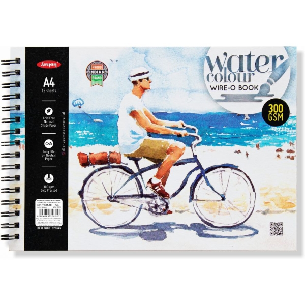 Picture of Anupam Water Colour Wire-O Book - A4 12 Sheets (300GSM)