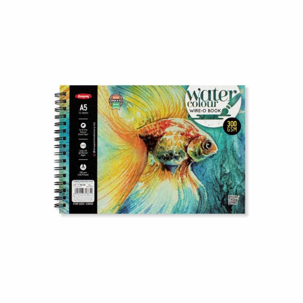 Picture of Anupam Water Colour Wire-O Book - A5 12 Sheets (300GSM)