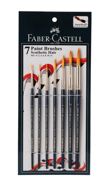 Picture of Faber Castell Round Brush - Set of 7 (Navy Blue)